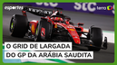 O grid de largada do GP da Arábia Saudita
