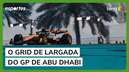 O Grid de largada do GP de Abu Dhabi