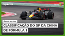 React ao vivo: Classificação do GP da China de Fórmula 1