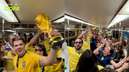 Brasileiros 'pintam' metrô dos EUA de verde e amarelo antes de Brasil x Haiti