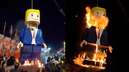 Iranianos queimam boneco gigante de Lego de Trump durante funeral