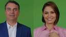 Michelle mostra bastidores de gravação com Flávio Bolsonaro para campanha