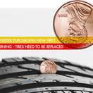 Pruebe sus neumáticos con sólo un centavo