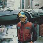 Com Dr. Brown, Salão tem carro do "De Volta para o Futuro"