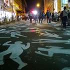 RS: silhuetas das vítimas da Kiss são pintadas em frente ...