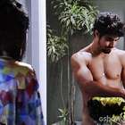 'Amor à Vida': nu, Michel se cobre com buquê para ...