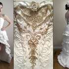 Estudante cria vestido de noiva com rolos de papel higiênico