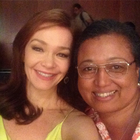 "Helena e Rosa", diz Julia Lemmertz em foto com Tânia Toko