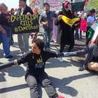 Manifestantes protestan en California contra Trump