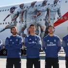 Trio BBC, Marcelo e Sergio Ramos estampam novo avião do Real