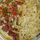 Pizza de portuguesa e batata maluca