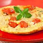 Omelete com Aveia, Tomates-cereja e Manjericão