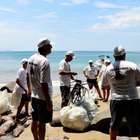Operação contra lixo marinho acha golfinho morto em ...