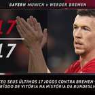 Bayern venceu seus últimos 17 jogos contra Bremen