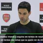 Premier League: Arteta: "Arsenal está na direção certa"