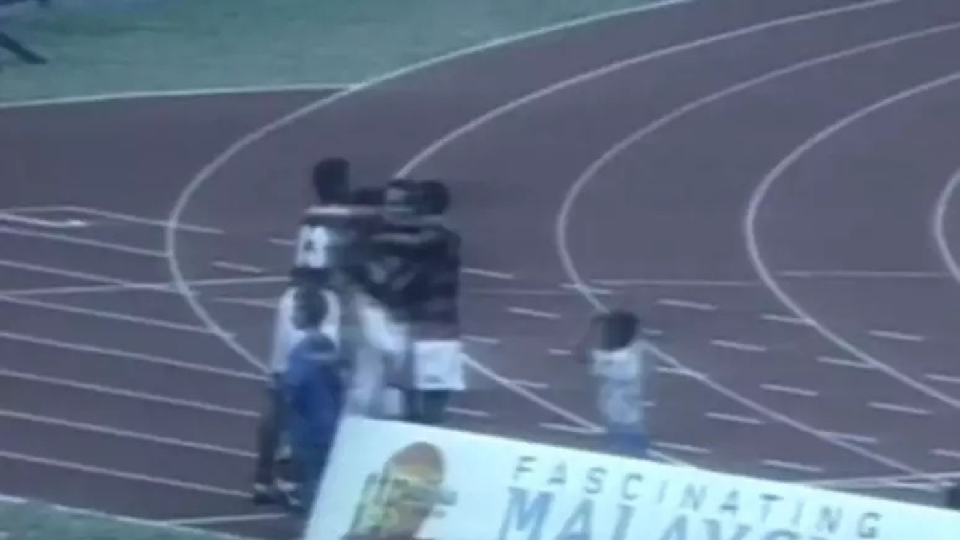 Jogadores do Flamengo comemoram gol contra o Bayern  Foto: Reprodução