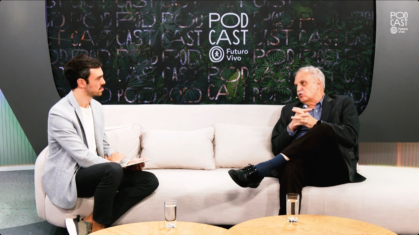 Vitor Mascaro e Carlos Nobre no podcast Futuro Vivo  Foto: Futuro Vivo