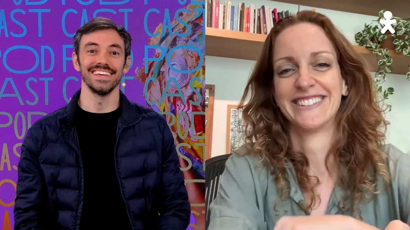 Atriz e ativista ambiental Laila Zaid participa do podcast Futuro Vivo, apresentado por Victor Cremasco  Foto: Futuro Vivo