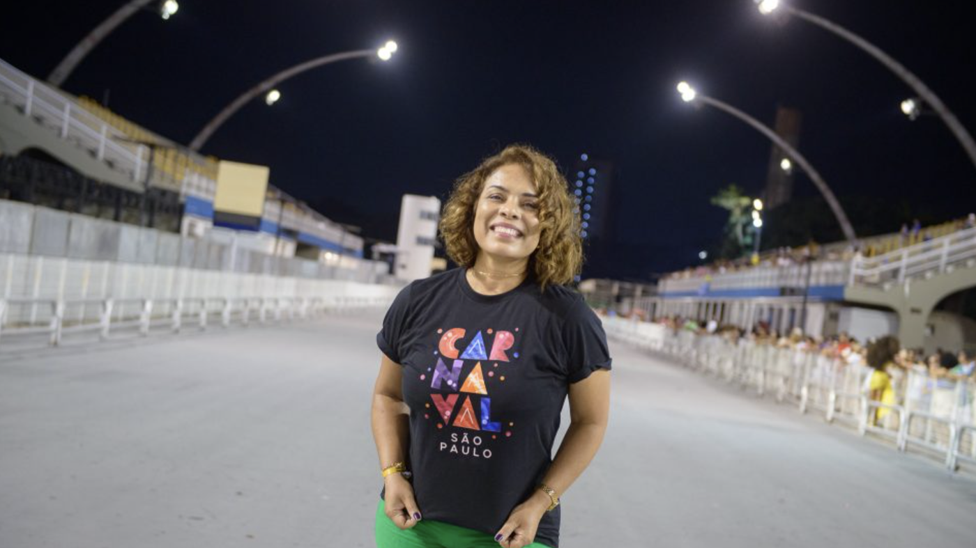 Eloise Matos segue vendo a voz da apuração do carnaval de São Paulo  Foto: Felipe Araújo/Liga-SP