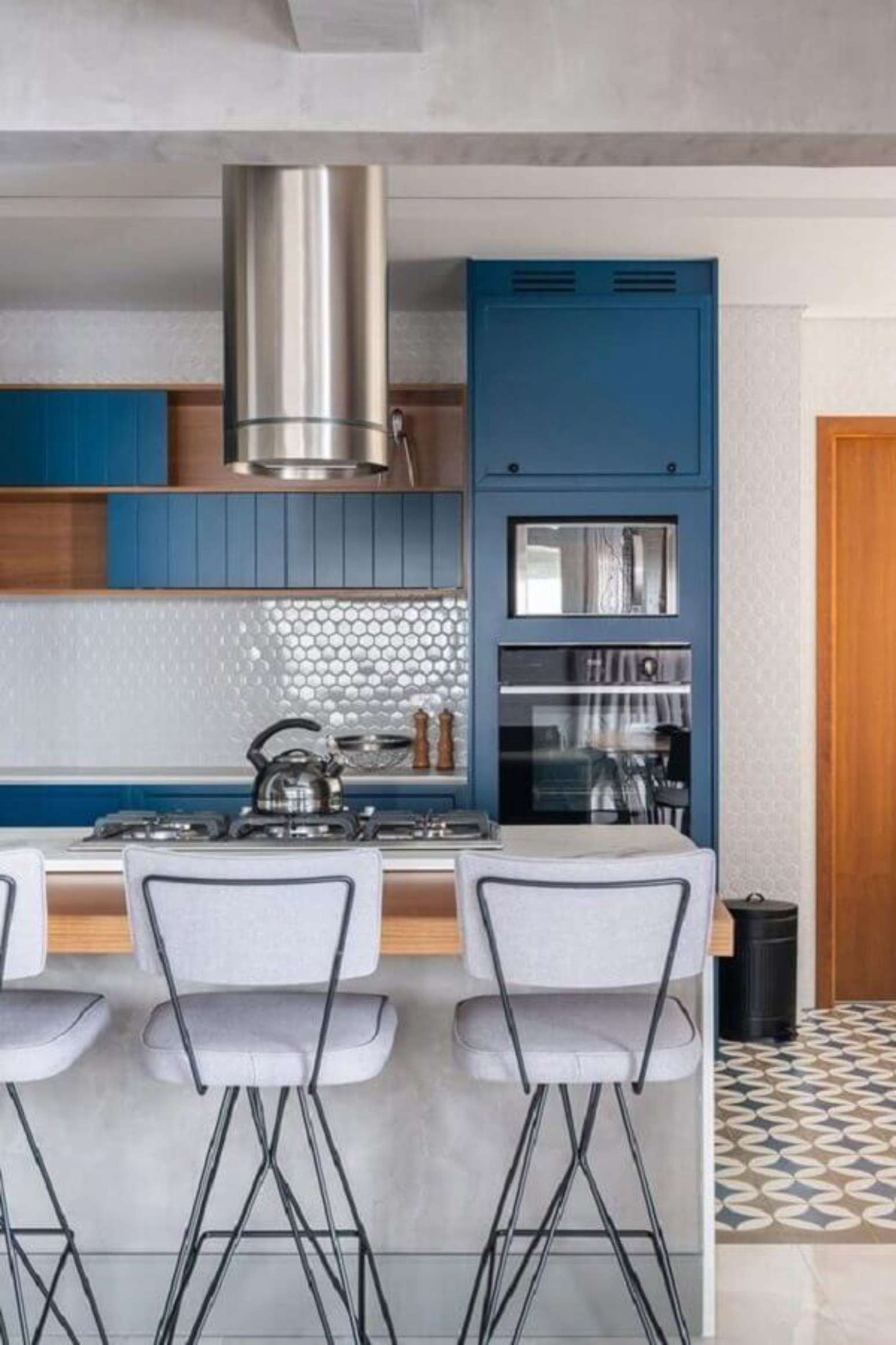 Armário de Cozinha Azul: Veja Como Usar +59 Modelos Lindos