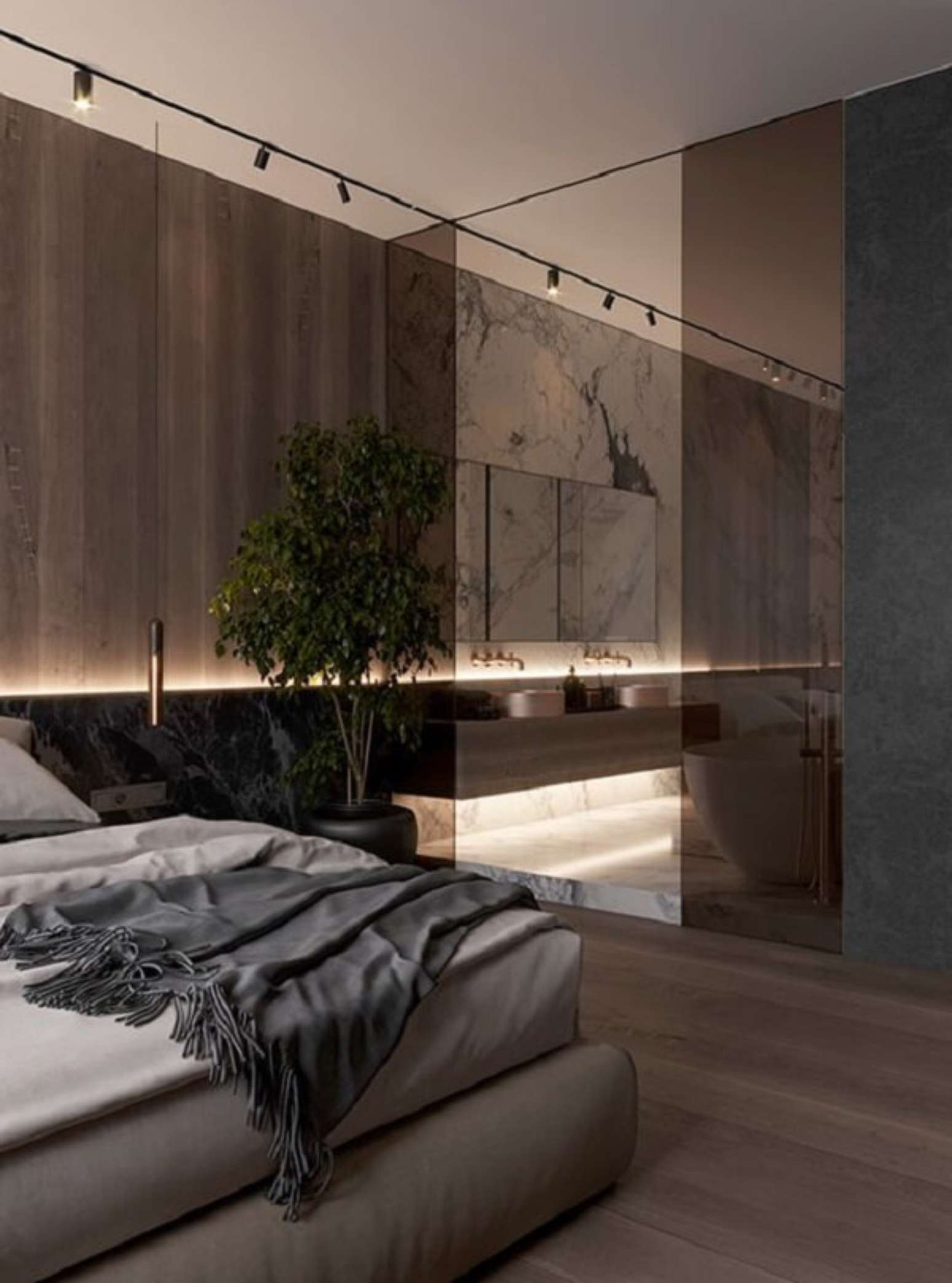 Quarto Com Suíte: +53 Projetos Integrados de Tirar o Fôlego