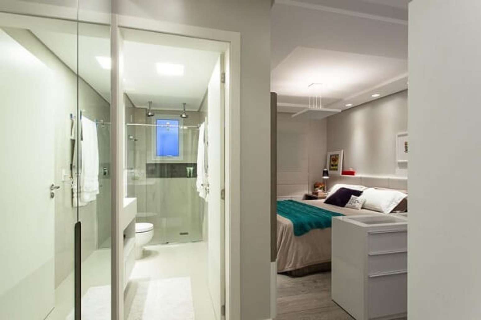 Quarto Com Suíte: +53 Projetos Integrados de Tirar o Fôlego