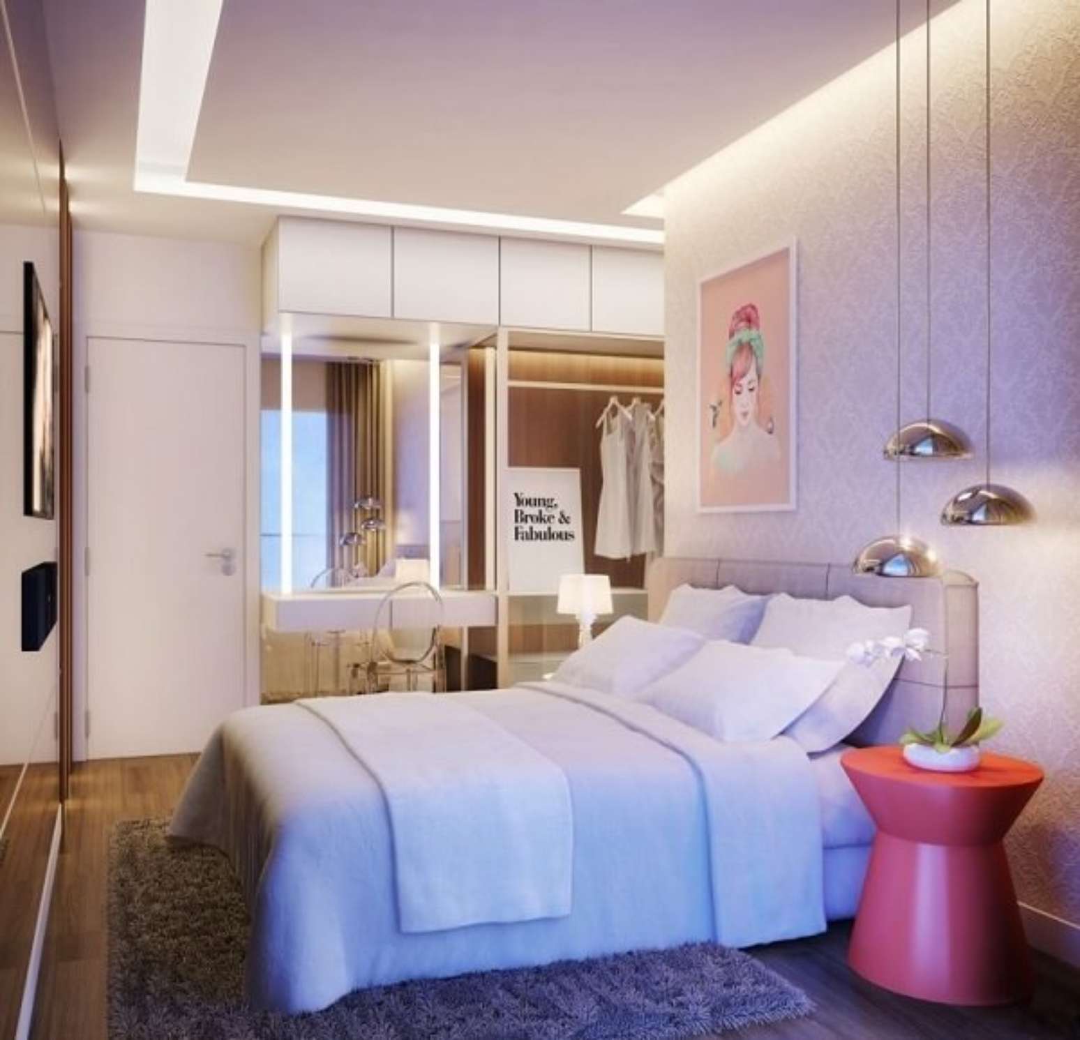 Quarto Com Suíte: +53 Projetos Integrados de Tirar o Fôlego