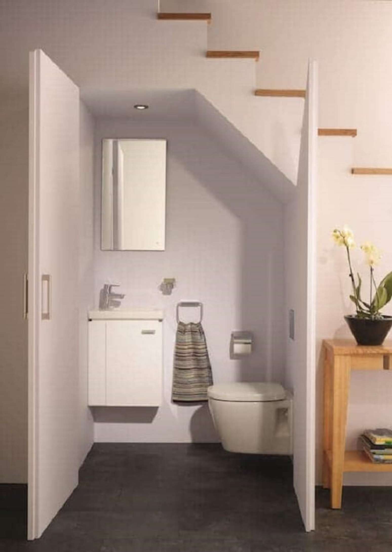 +50 Projetos de Banheiro Embaixo da Escada +6 Dicas Para Decorar