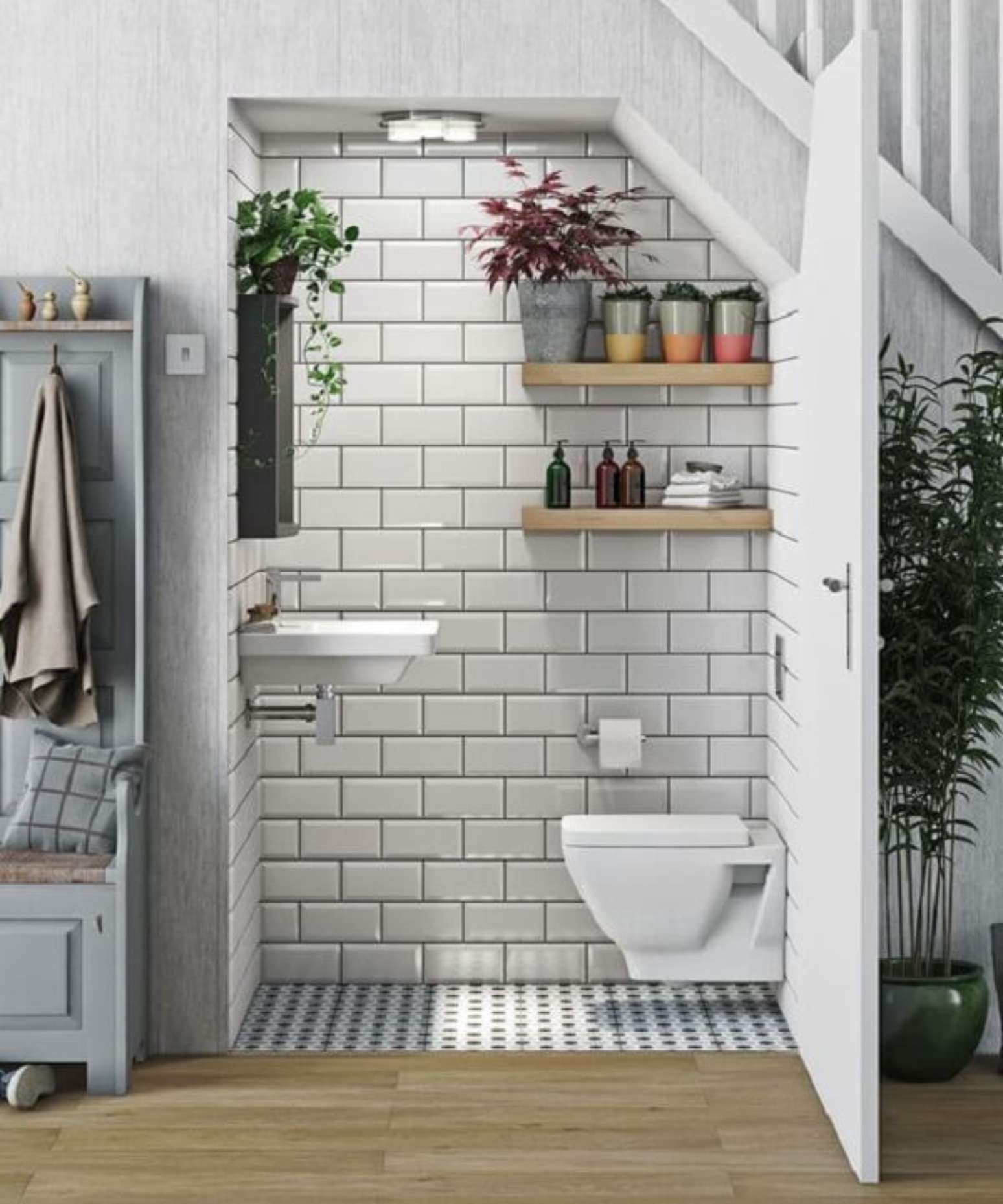 +50 Projetos de Banheiro Embaixo da Escada +6 Dicas Para Decorar