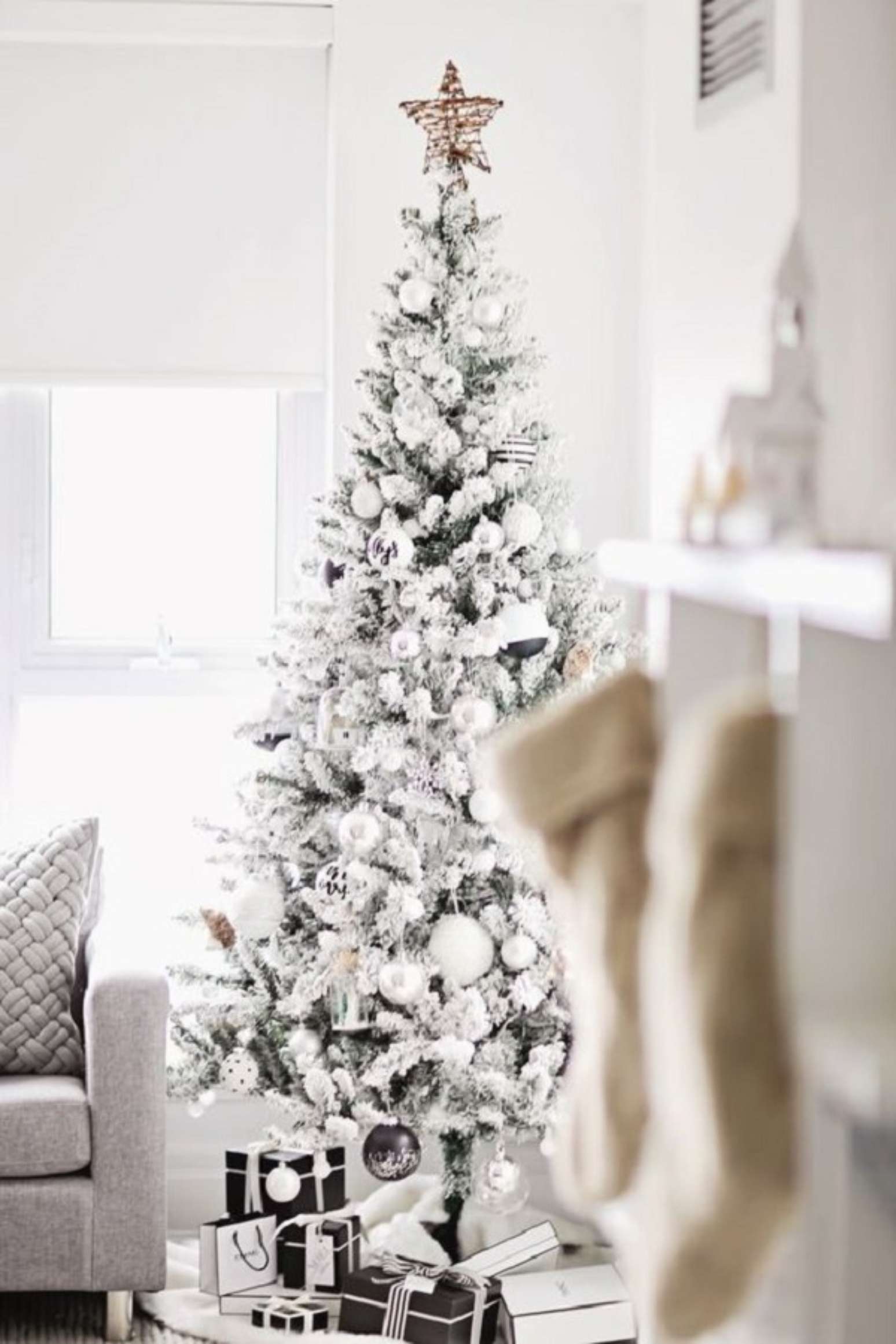 Árvore de Natal Nevada: +50 Ideias para Trazer o Encanto da Neve para ...