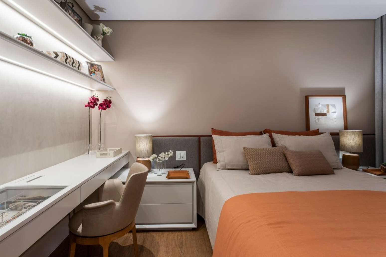 31 projetos lindos e práticos com home office no quarto
