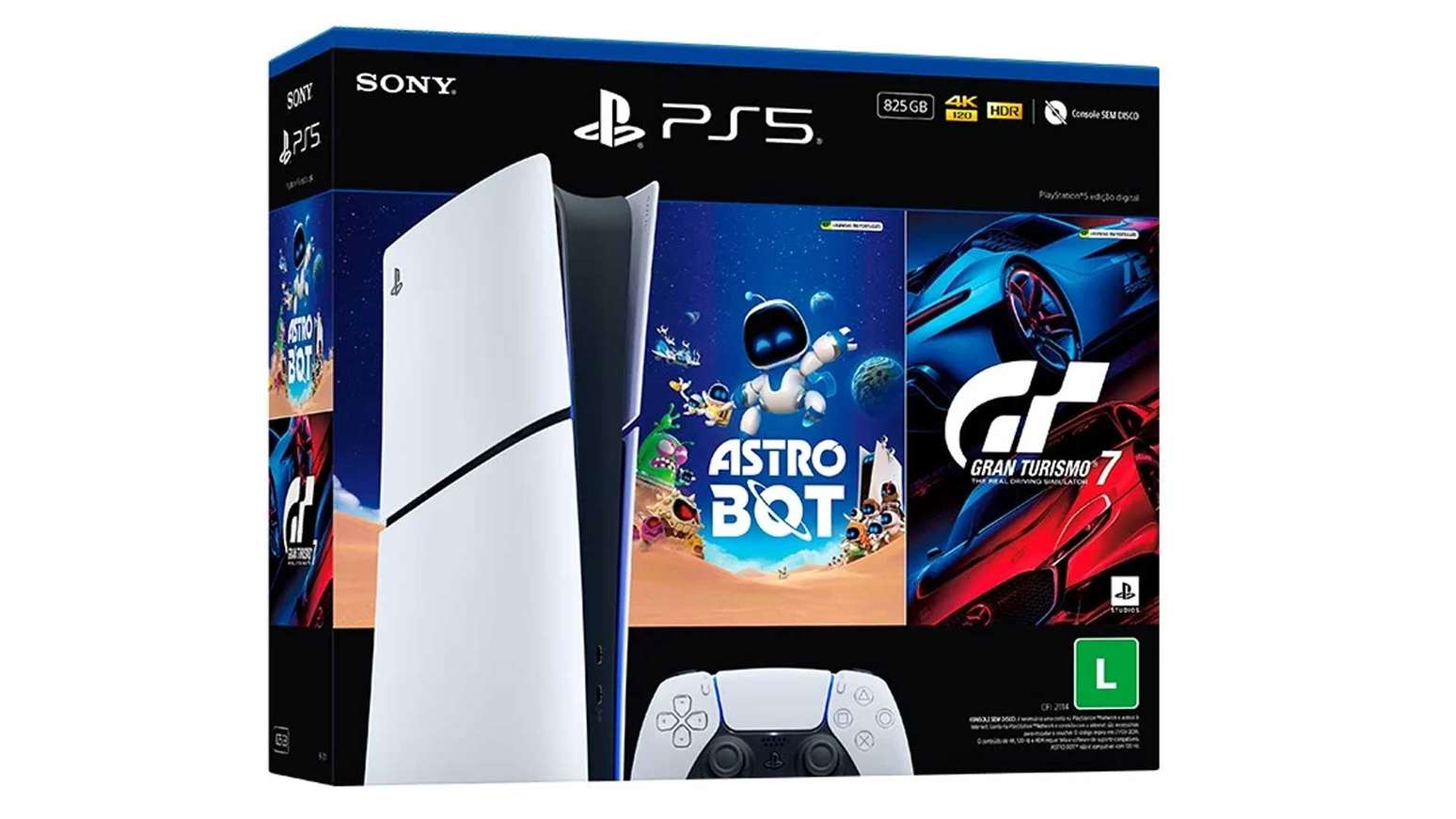 PS5 Slim Digital Edition com SSD de 825GB está sendo vendido no Brasil