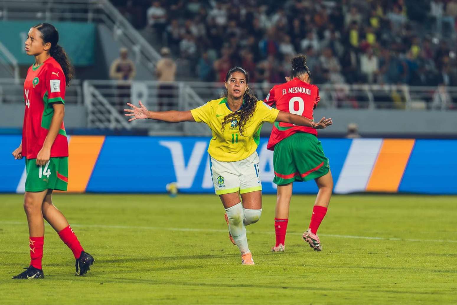 Brasil estreia com goleada sobre o Marrocos no Mundial Feminino Sub-17