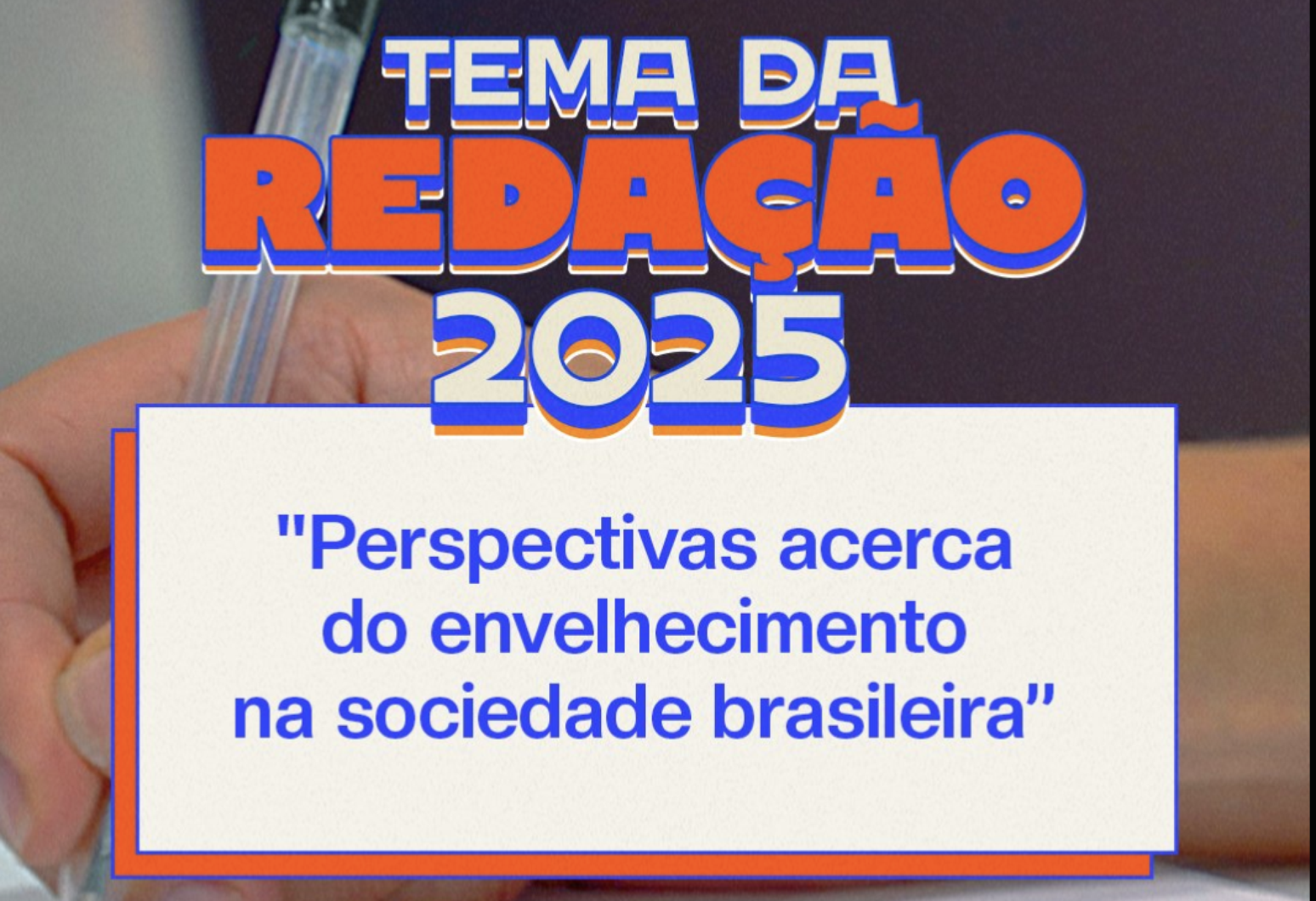 Enem 2025: tema da redação é 'perspectivas acerca do envelhecimento na ...