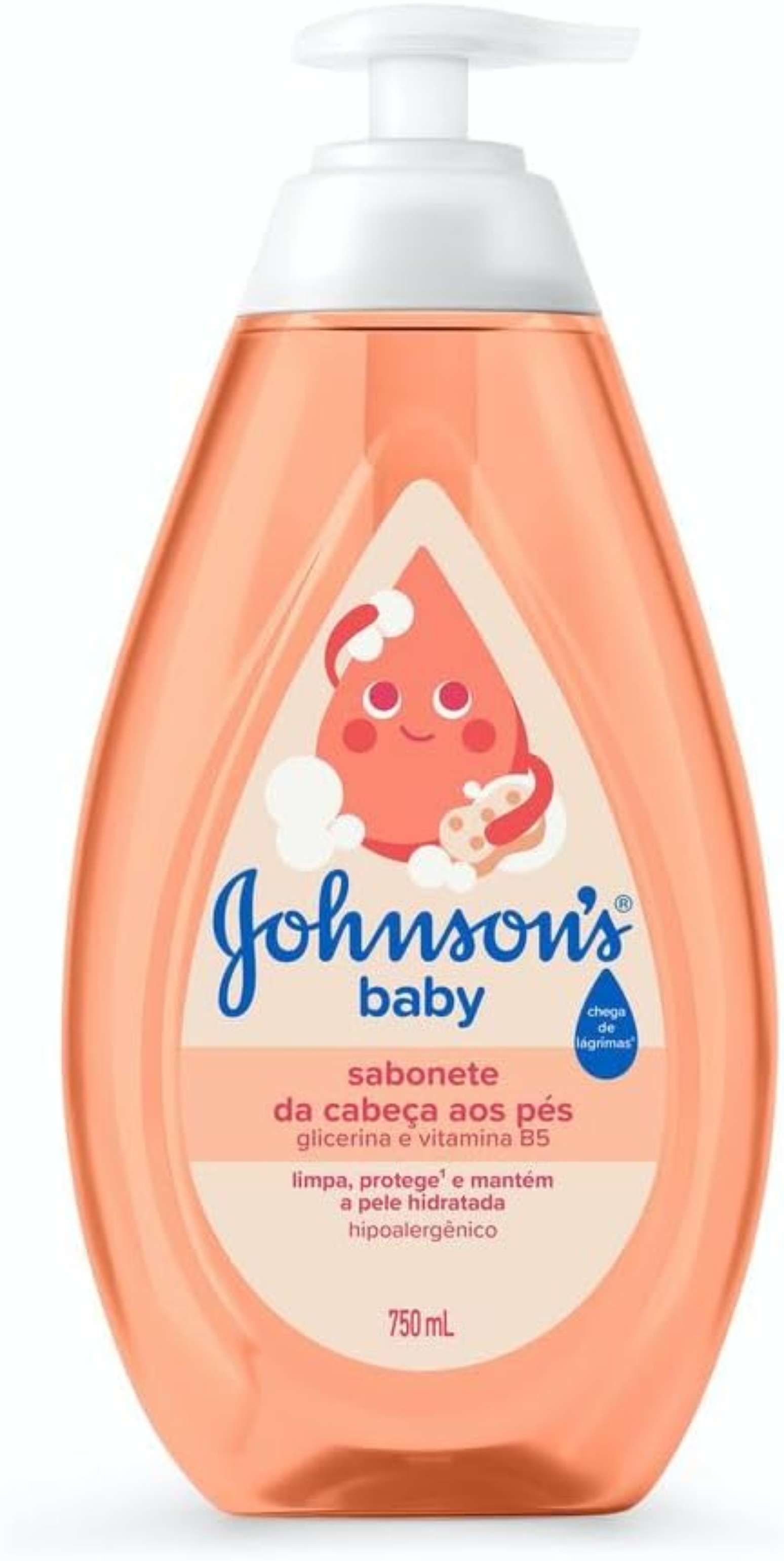 Johnson's Baby Sabonete Líquido Glicerina da Cabeça aos Pés, 750ml ...
