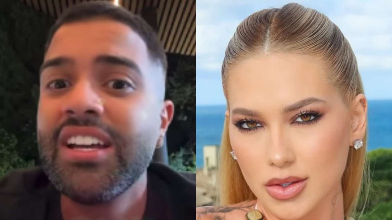 Hebert Gomes e Maressa Lopes durante transmissão ao vivo nas redes sociais Hebert Gomes e Maressa Lopes durante transmissão ao vivo nas redes sociais