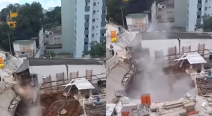 Parte do canteiro de obras de estação do metrô desaba no centro de São Paulo; veja vídeo