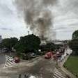 Explosão de gerador provoca incêndio em um posto de combustível em Porto Alegre
