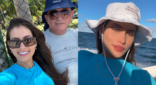 Esposa de Amado Batista mostra registros de viagem de lua de mel com o cantor