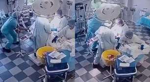 Médicos seguram paciente que passava por cirurgia durante terremoto na Rússia