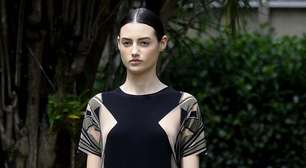 Em jardim, Têca desfila verão com desenhos art déco