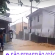 Com 100 mm de chuva em três horas, sirenes são acionadas em São Sebastião
