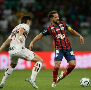 Bahia amplia contra o São Paulo na Fonte Nova; siga os lances