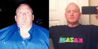 Neil Burns emagreceu 167,5 kg em dois anos com dieta e exercícios diários  Foto: Burns Weight Loss / Reprodução