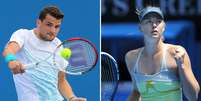 Grigor Dimitrov foi eliminado na primeira rodada do Aberto da Austr&aacute;lia; Maria Sharapova avan&ccedil;ou  Foto: Getty Images / AP