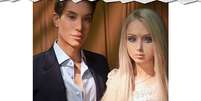 Obcecados pela própria imagem, Barbie e Ken "da vida real" se encontram e criticam a aparência um do outro  Foto: Reprodução