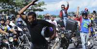 Manifestação dos motoboys paralisou a região da Esplanada dos Ministérios, em Brasília  Foto: Fabio Rodrigues Pozzebom / Agência Brasil