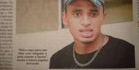 <p>Suposta reportagem de um jornal de Bauru que Rodrigo apresentava</p>  Foto: Reprodu&ccedil;&atilde;o