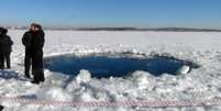 Autoridades informaram que o meteorito caiu em um lago congelado   Foto: AFP