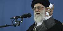 O líder iraniano deu a declaração neste sábado,  em Teerã  Foto: AP